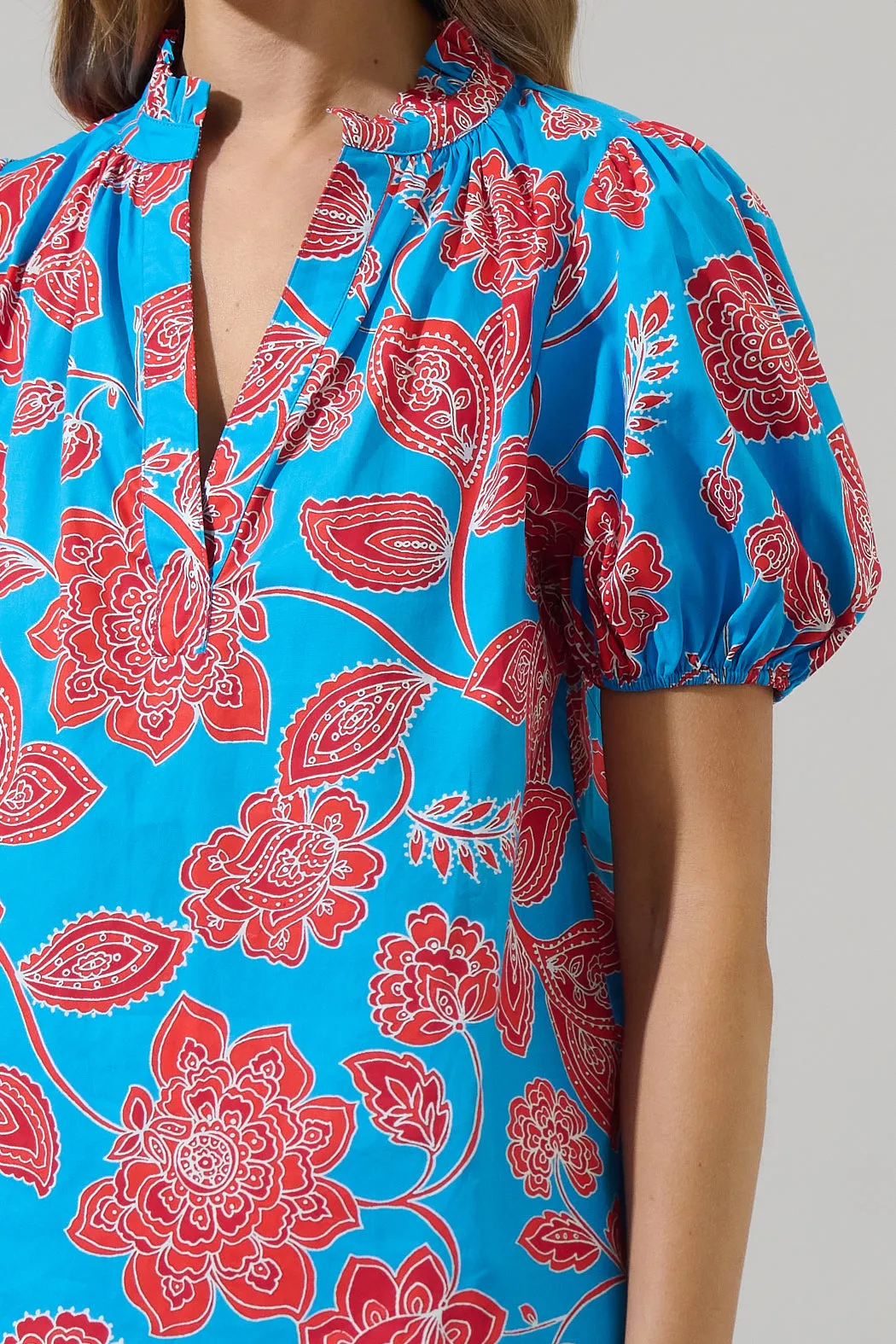 Ripon Floral Close to You Split Neck Top sold by Sugarlips product image thumbnail 5