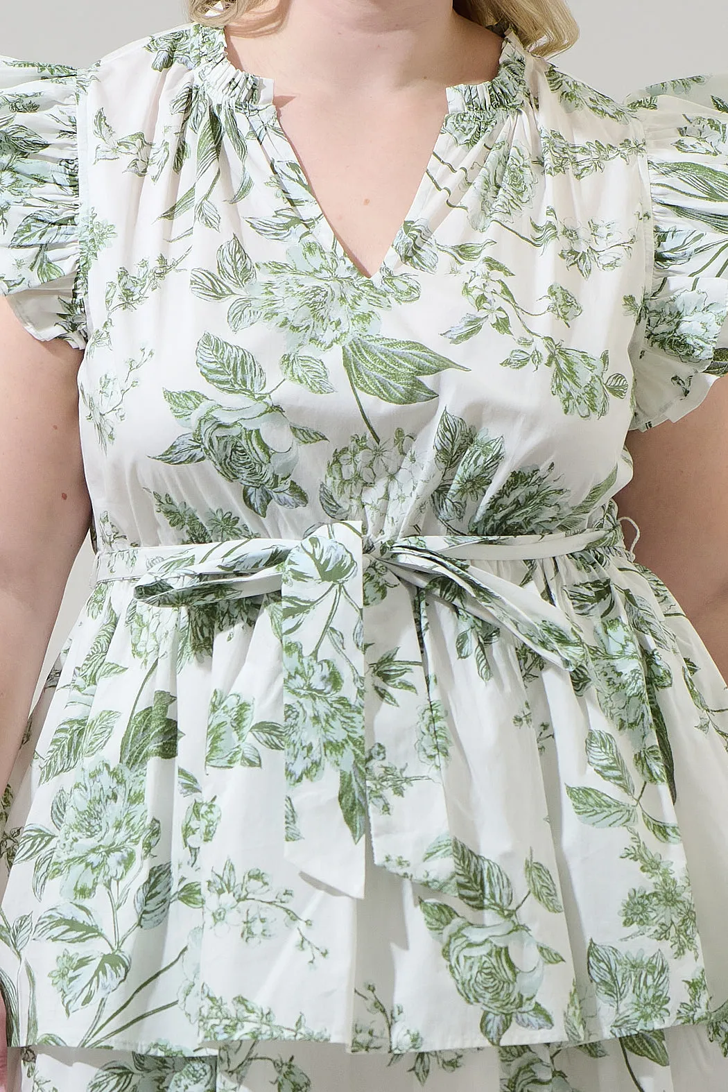 Bria Floral Marisol Tiered Mini Dress Curve sold by Sugarlips product image thumbnail 5