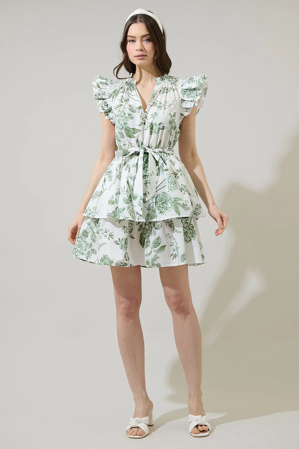 Bria Floral Marisol Tiered Mini Dress sold by Sugarlips product image thumbnail 5