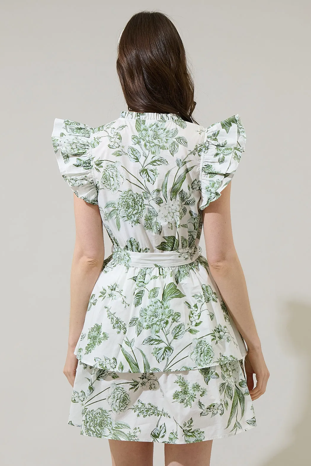 Bria Floral Marisol Tiered Mini Dress sold by Sugarlips product image thumbnail 3