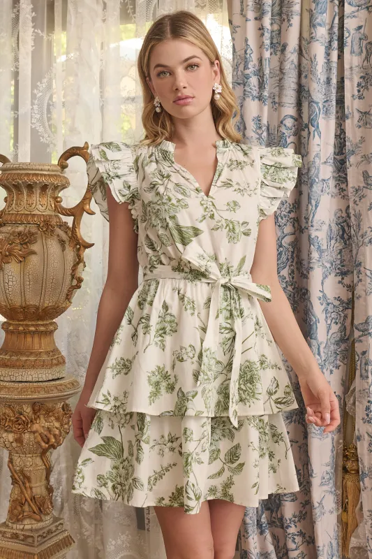 Bria Floral Marisol Tiered Mini Dress sold by Sugarlips