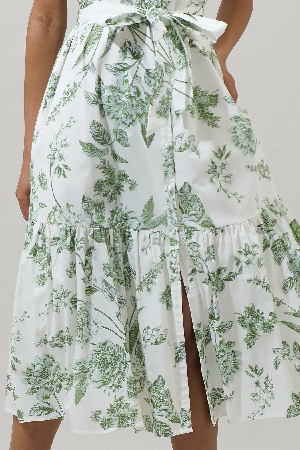 Bria Floral Cora Button Up Midi Dress sold by Sugarlips product image thumbnail 5