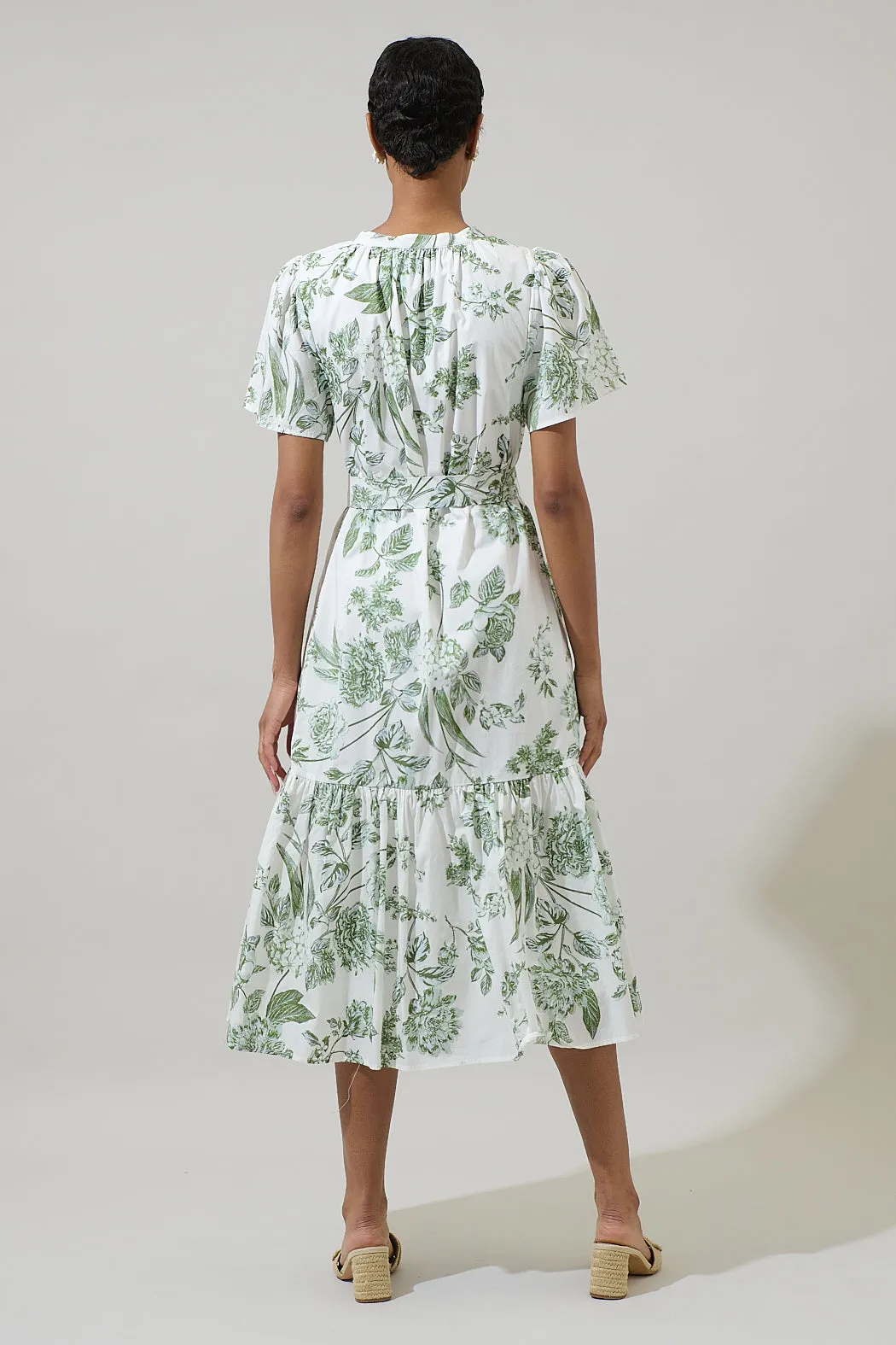 Bria Floral Cora Button Up Midi Dress sold by Sugarlips product image thumbnail 2