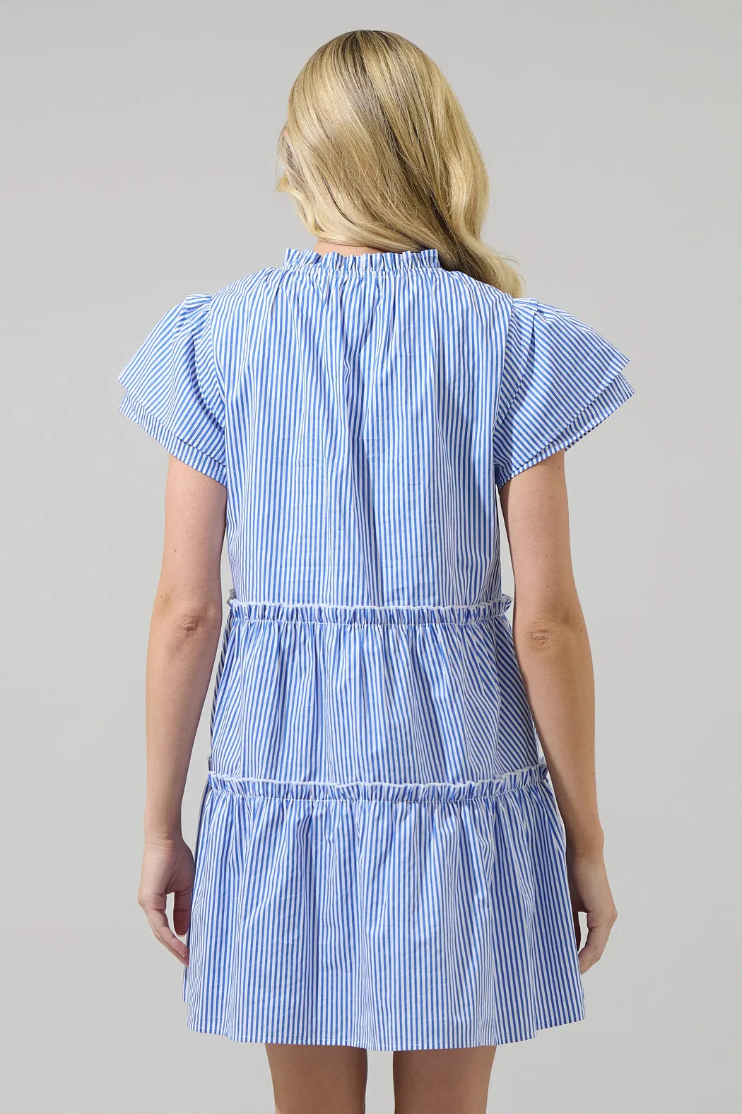 Sherah Striped Empire Tiered Mini Dress sold by Sugarlips product image thumbnail 2