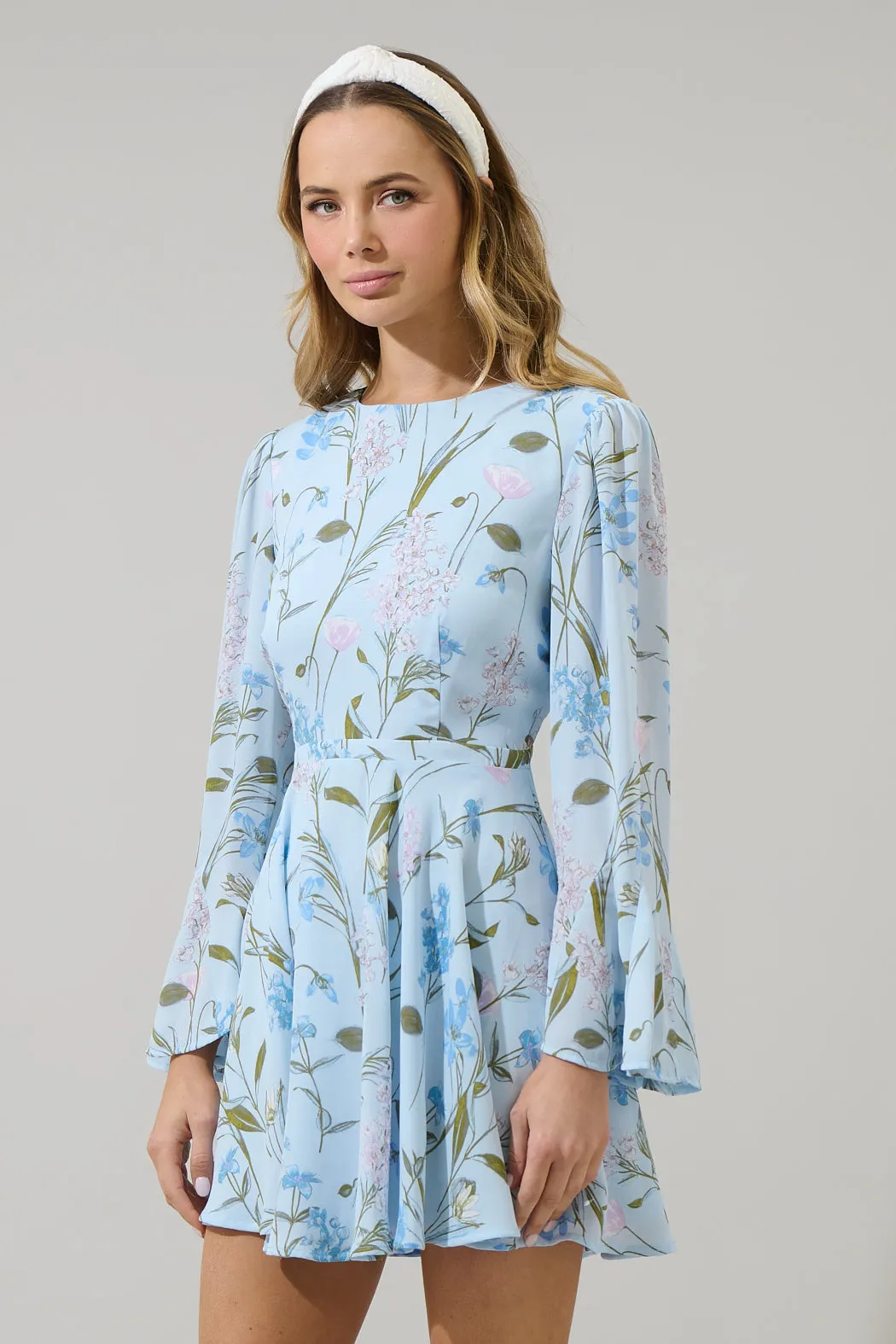 Leida Floral Yara Flare Mini Dress sold by Sugarlips product image thumbnail 3