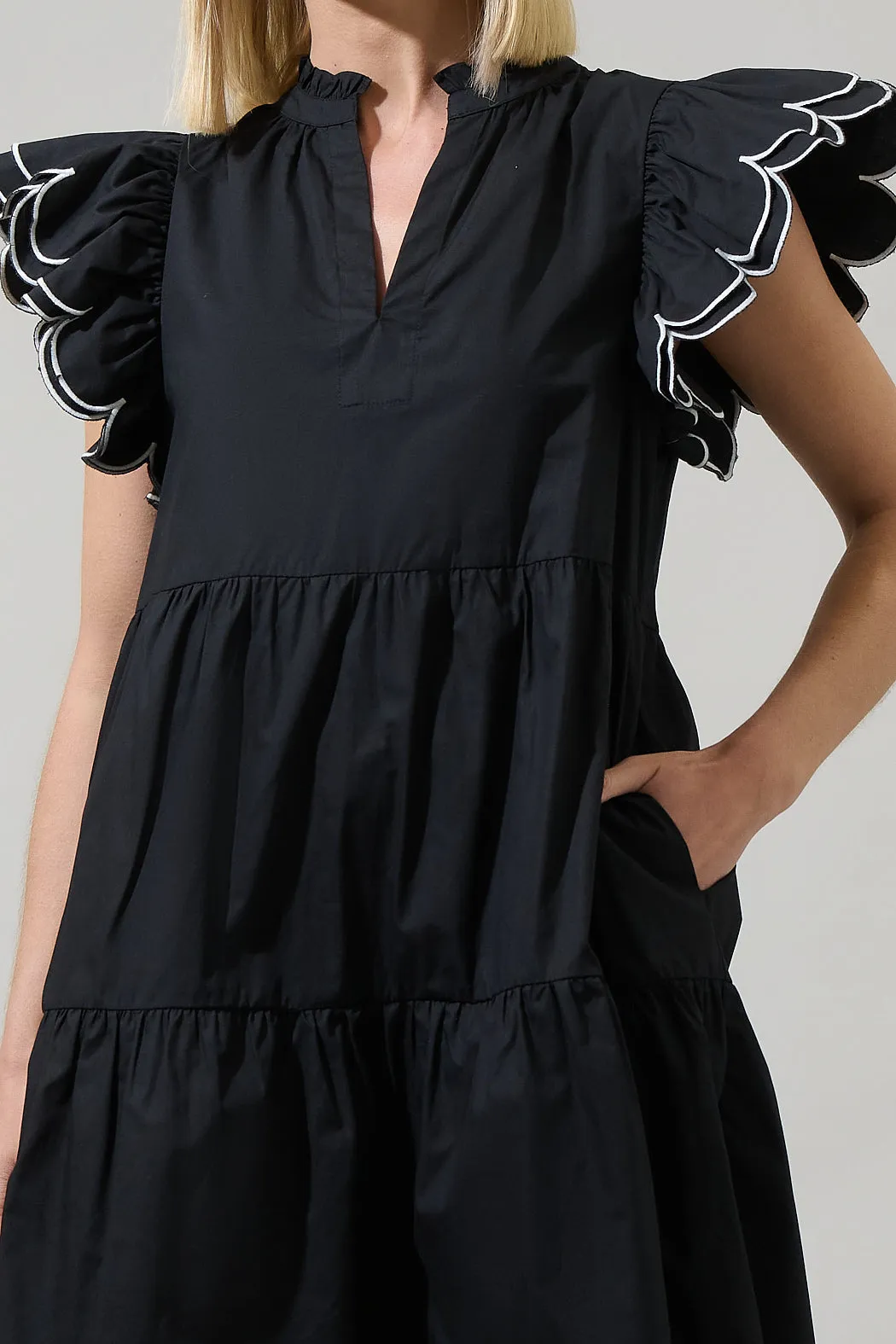 Tess Shift Scallop Mini Dress sold by Sugarlips product image thumbnail 5