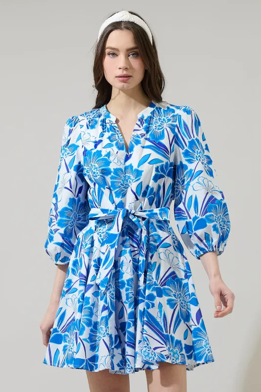 Maci Floral Lody Flare Mini Dress made by Sugarlips