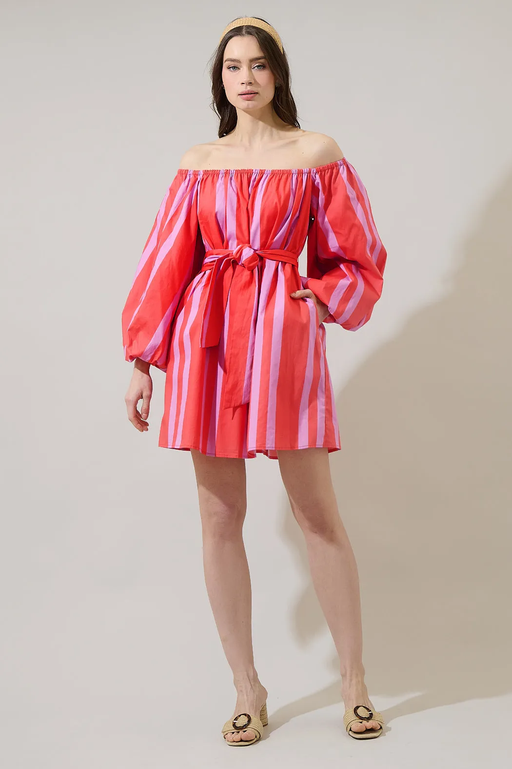 Livia Striped Zera Mini Dress sold by Sugarlips product image thumbnail 4