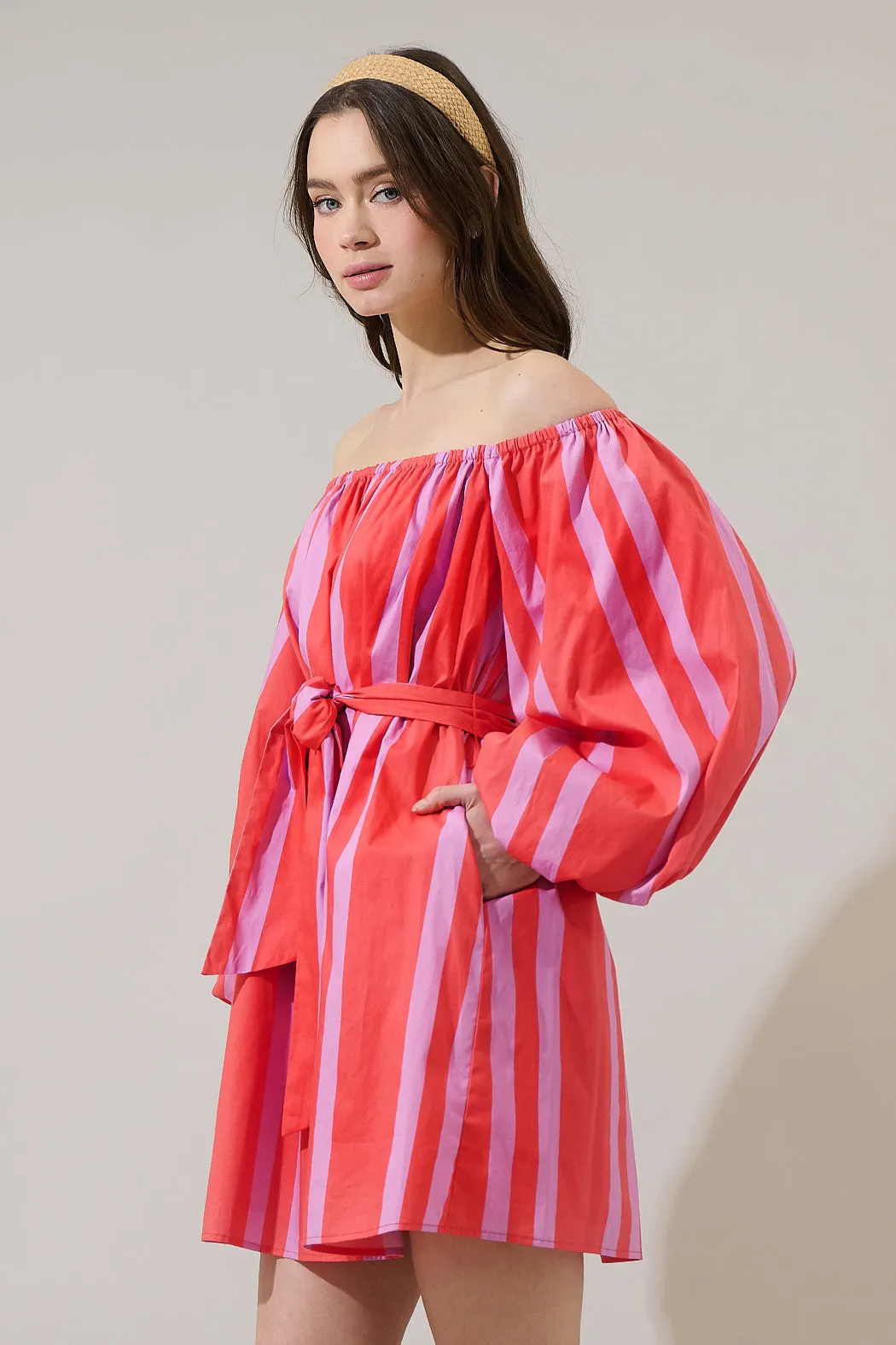 Livia Striped Zera Mini Dress sold by Sugarlips product image thumbnail 3