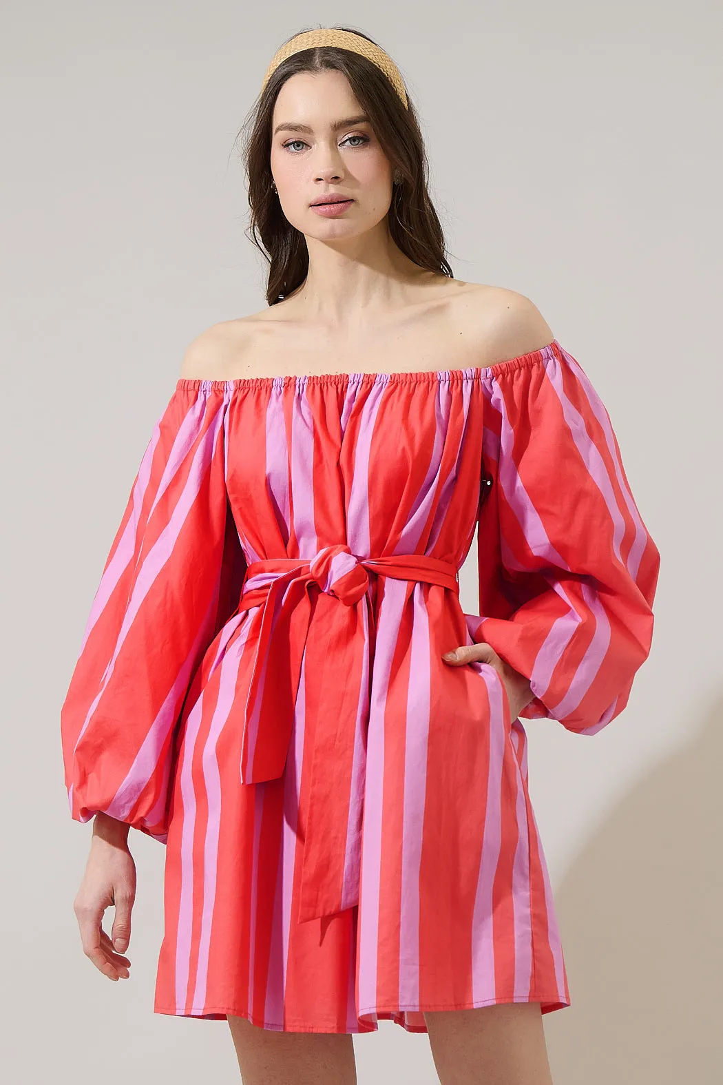 Livia Striped Zera Mini Dress sold by Sugarlips