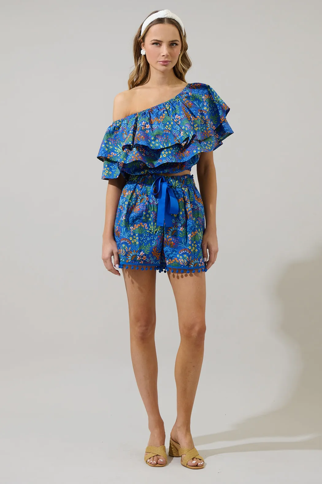 Ruya Floral Juny High Waist Mini Shorts sold by Sugarlips product image thumbnail 4