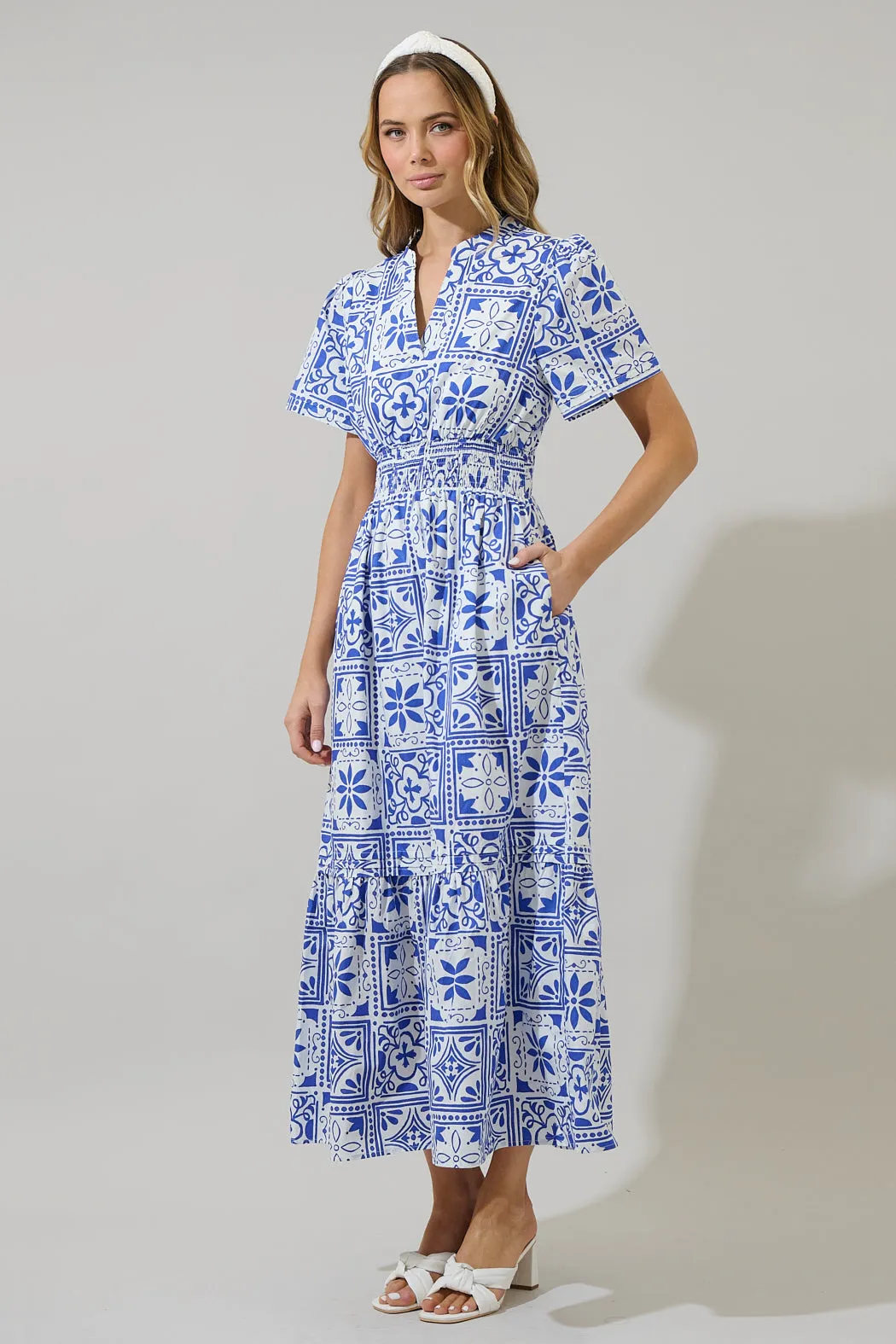 Arbor Floral Belraj Poplin Maxi Dress sold by Sugarlips product image thumbnail 4