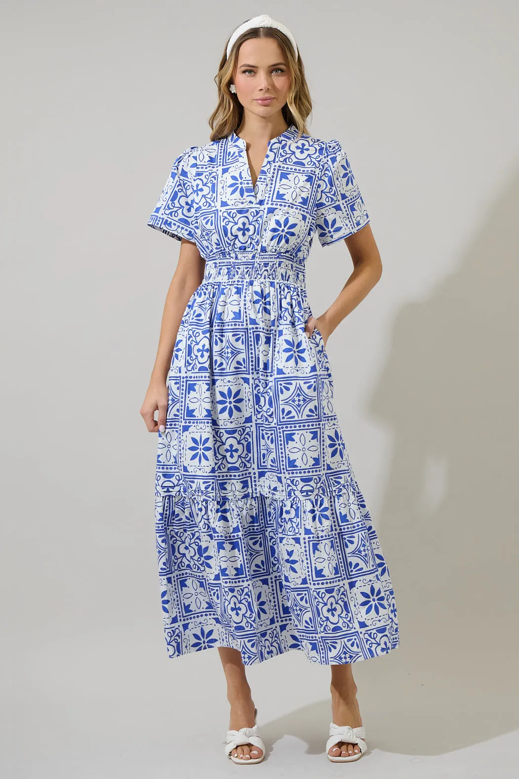 Arbor Floral Belraj Poplin Maxi Dress sold by Sugarlips product image thumbnail 2