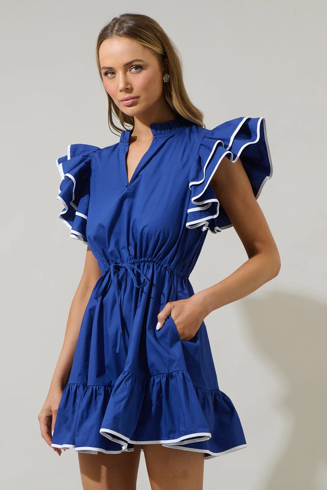 Alina Ruffle Shift Mini Dress sold by Sugarlips product image thumbnail 3
