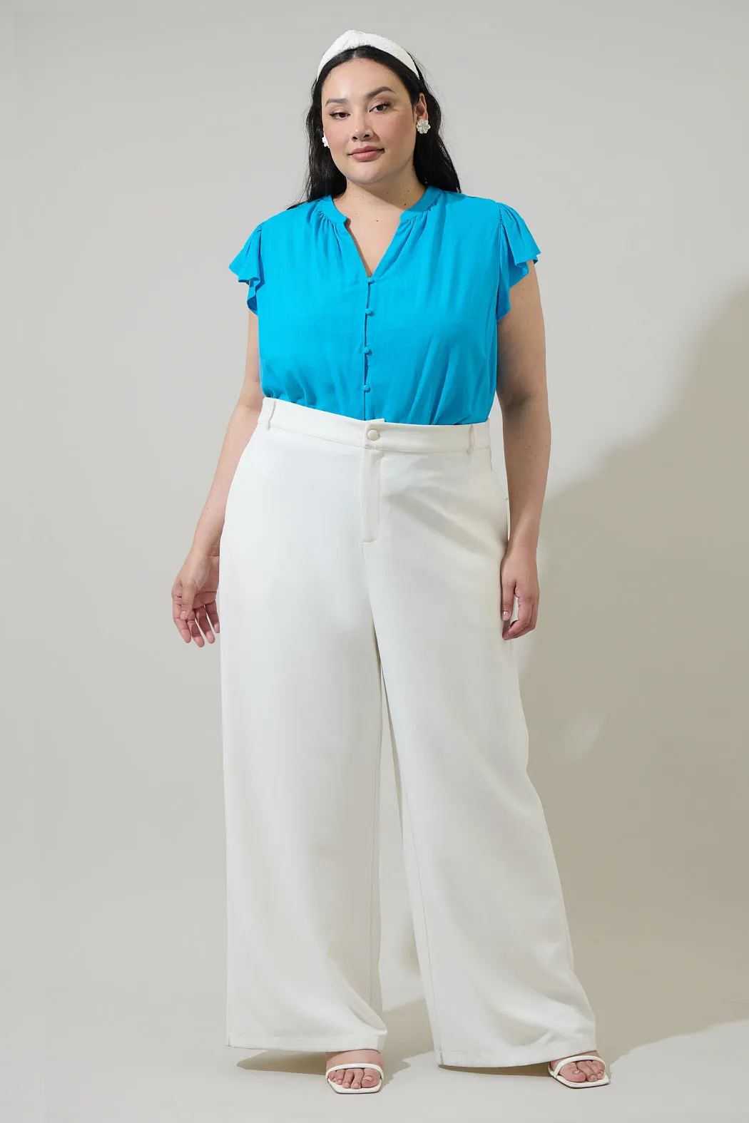 Everly Split Neck Top Curve sold by Sugarlips product image thumbnail 4