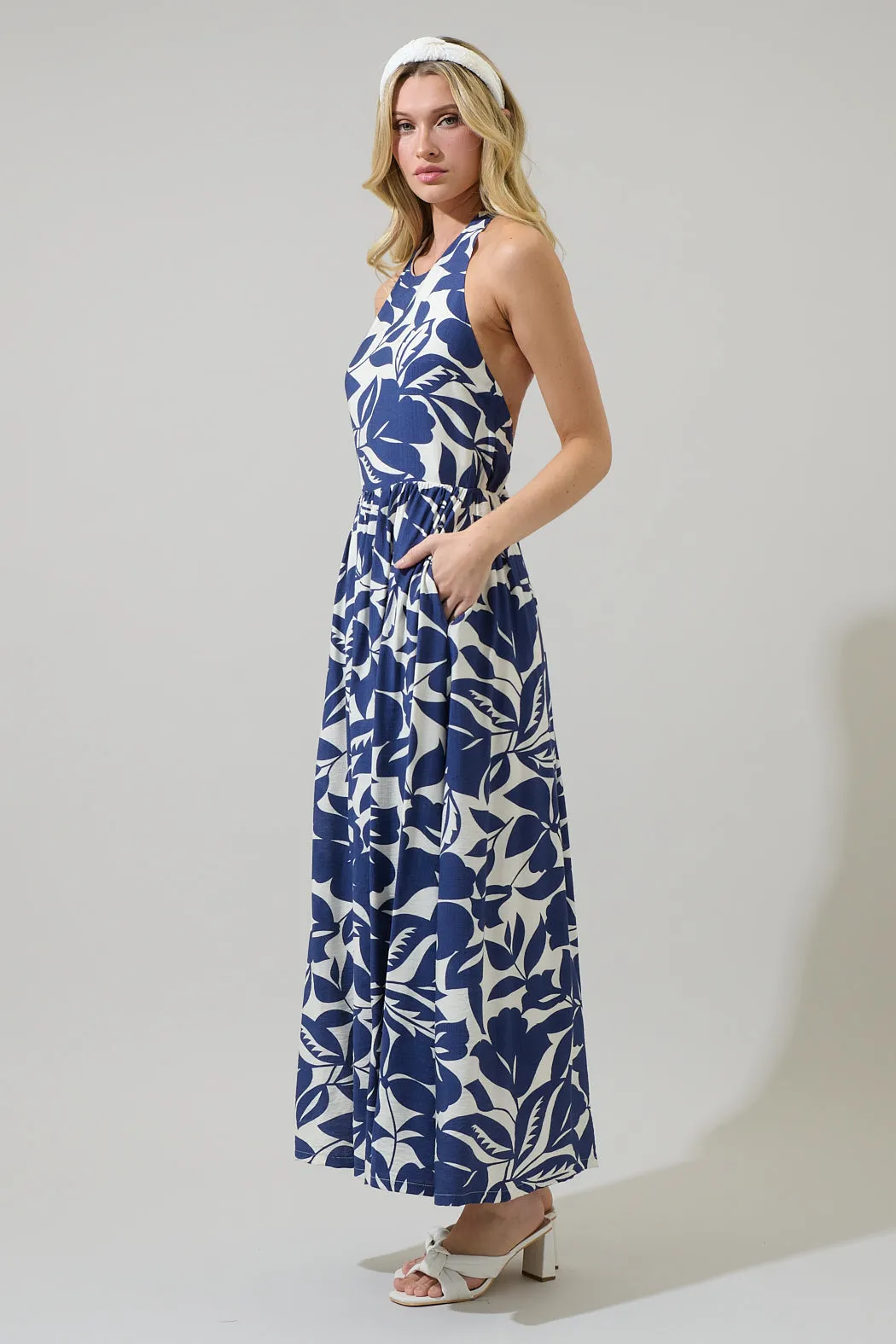 Rini Floral Emm Halter Maxi Dress sold by Sugarlips product image thumbnail 3