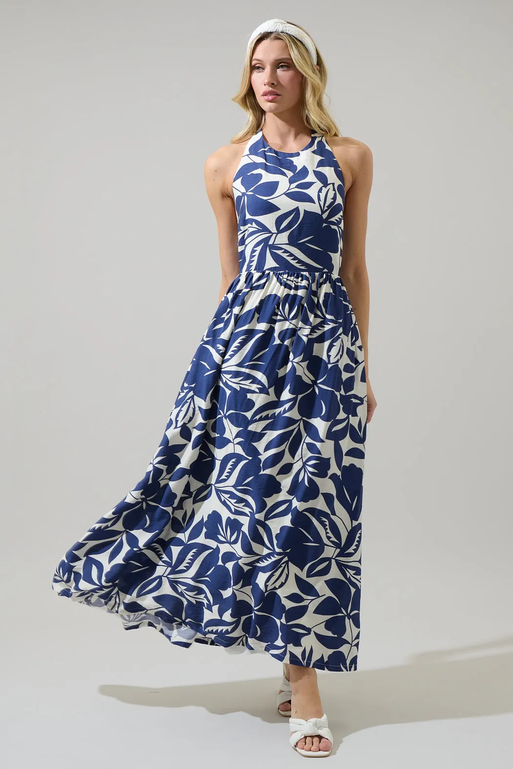 Rini Floral Emm Halter Maxi Dress sold by Sugarlips product image thumbnail 5