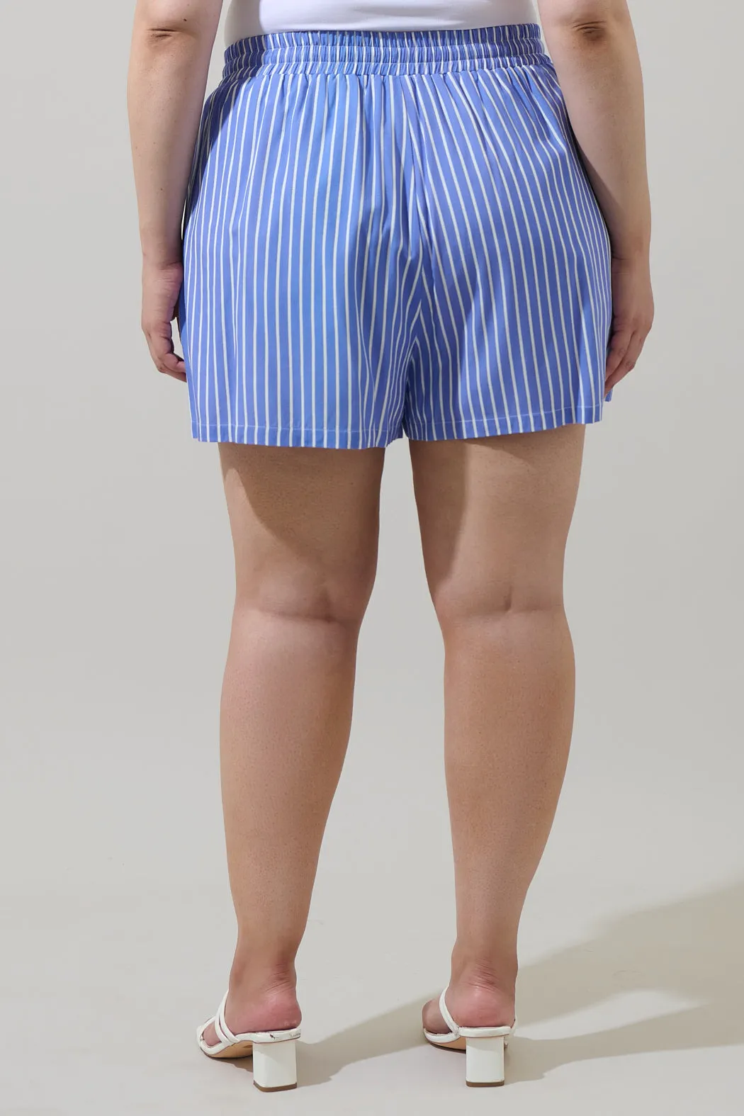 Elise Striped Taliya Drawstring Shorts Curve sold by Sugarlips product image thumbnail 2