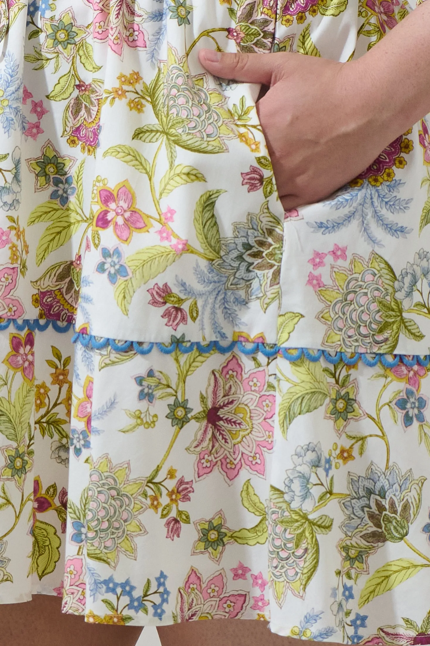 Pany Floral Dabria Split Neck Mini Dress Curve sold by Sugarlips product image thumbnail 5