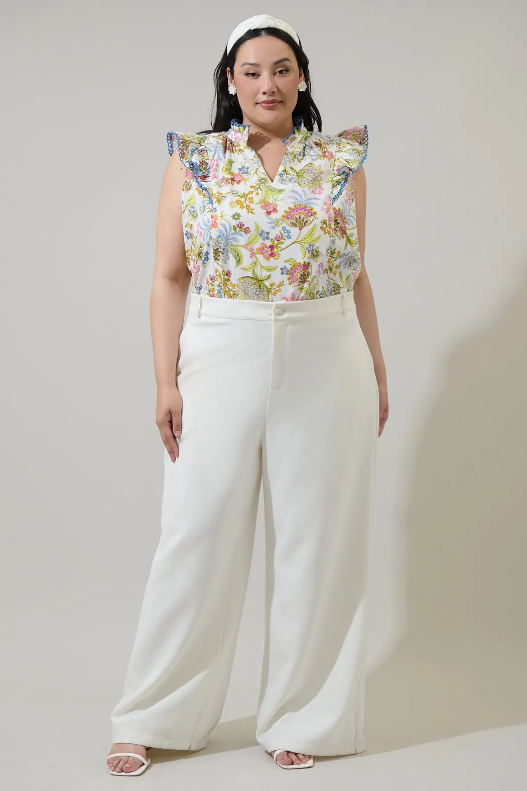 Pany Floral Rayen Ruffle Top Curve sold by Sugarlips product image thumbnail 4