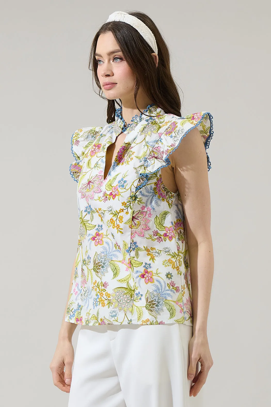 Pany Floral Rayen Ruffle Top sold by Sugarlips product image thumbnail 3