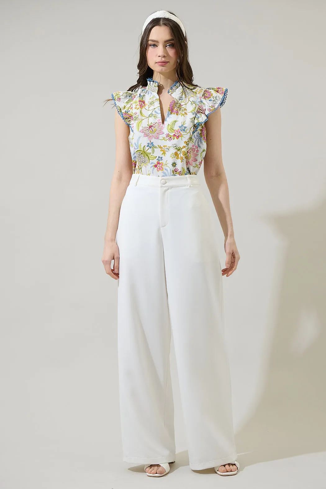 Pany Floral Rayen Ruffle Top sold by Sugarlips product image thumbnail 4