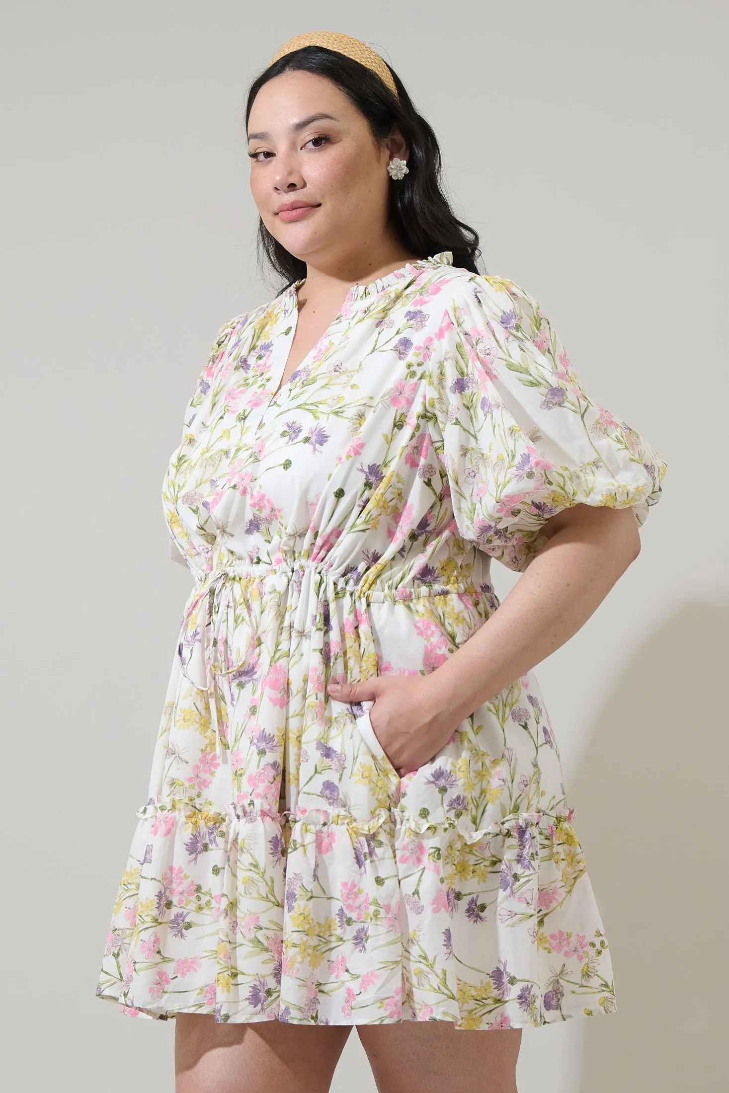 Lita Floral Noella Shift Mini Dress Curve sold by Sugarlips product image thumbnail 3