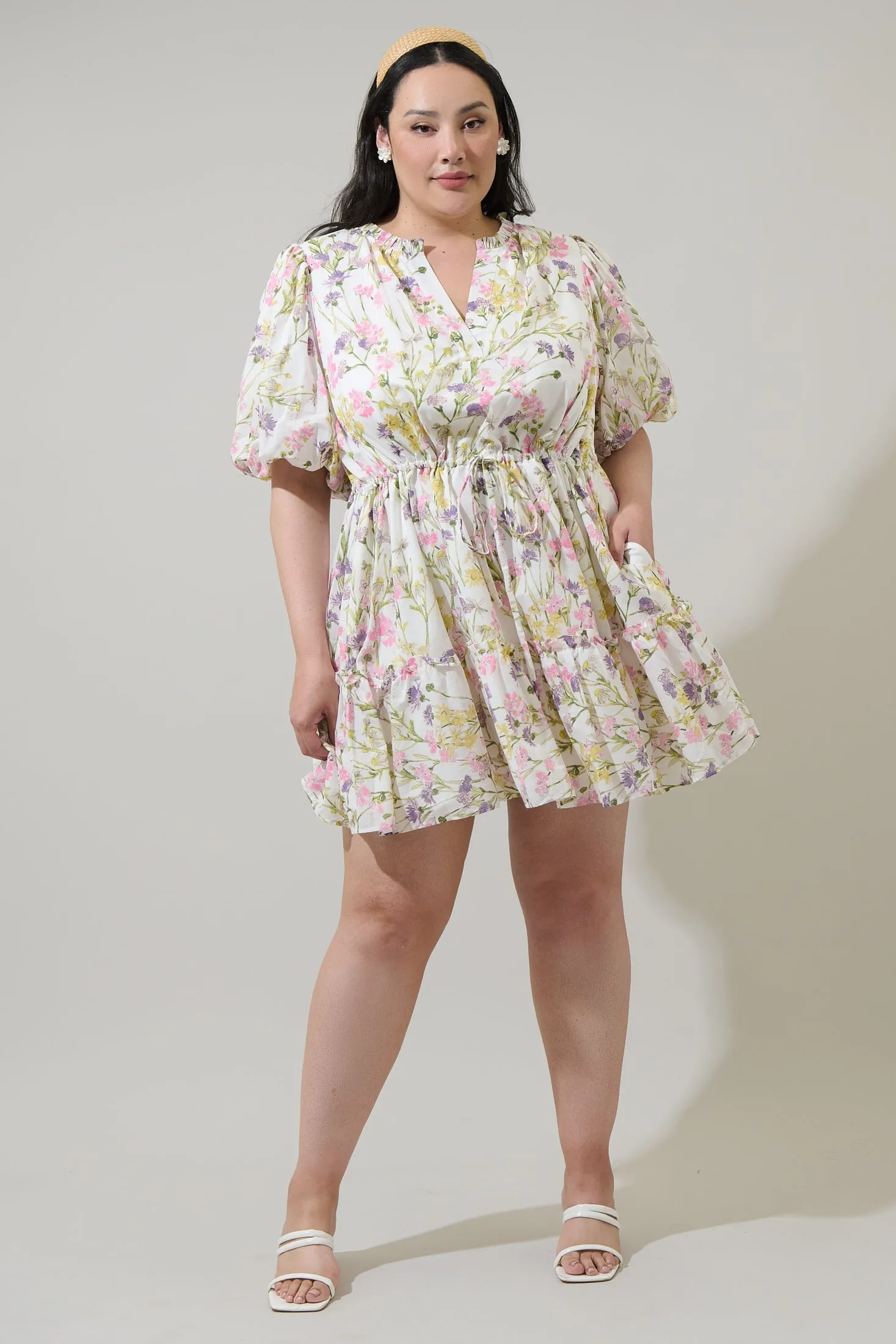 Lita Floral Noella Shift Mini Dress Curve sold by Sugarlips product image thumbnail 4