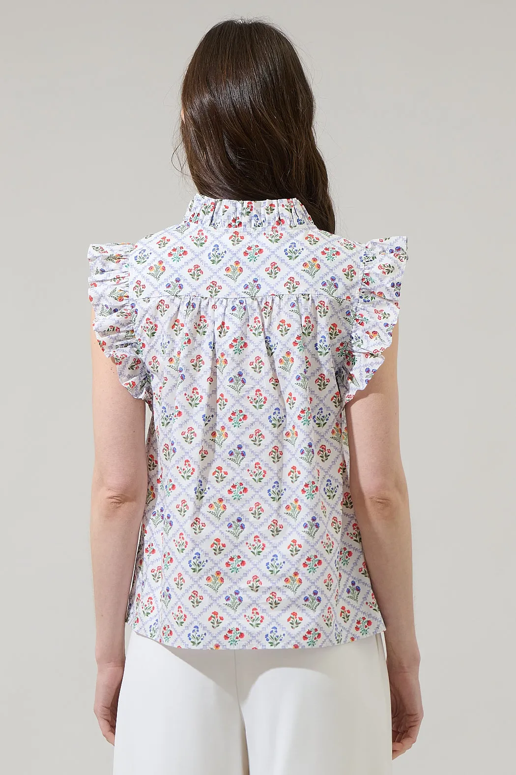 Lara Floral Eviel Ruffle Blouse sold by Sugarlips product image thumbnail 2