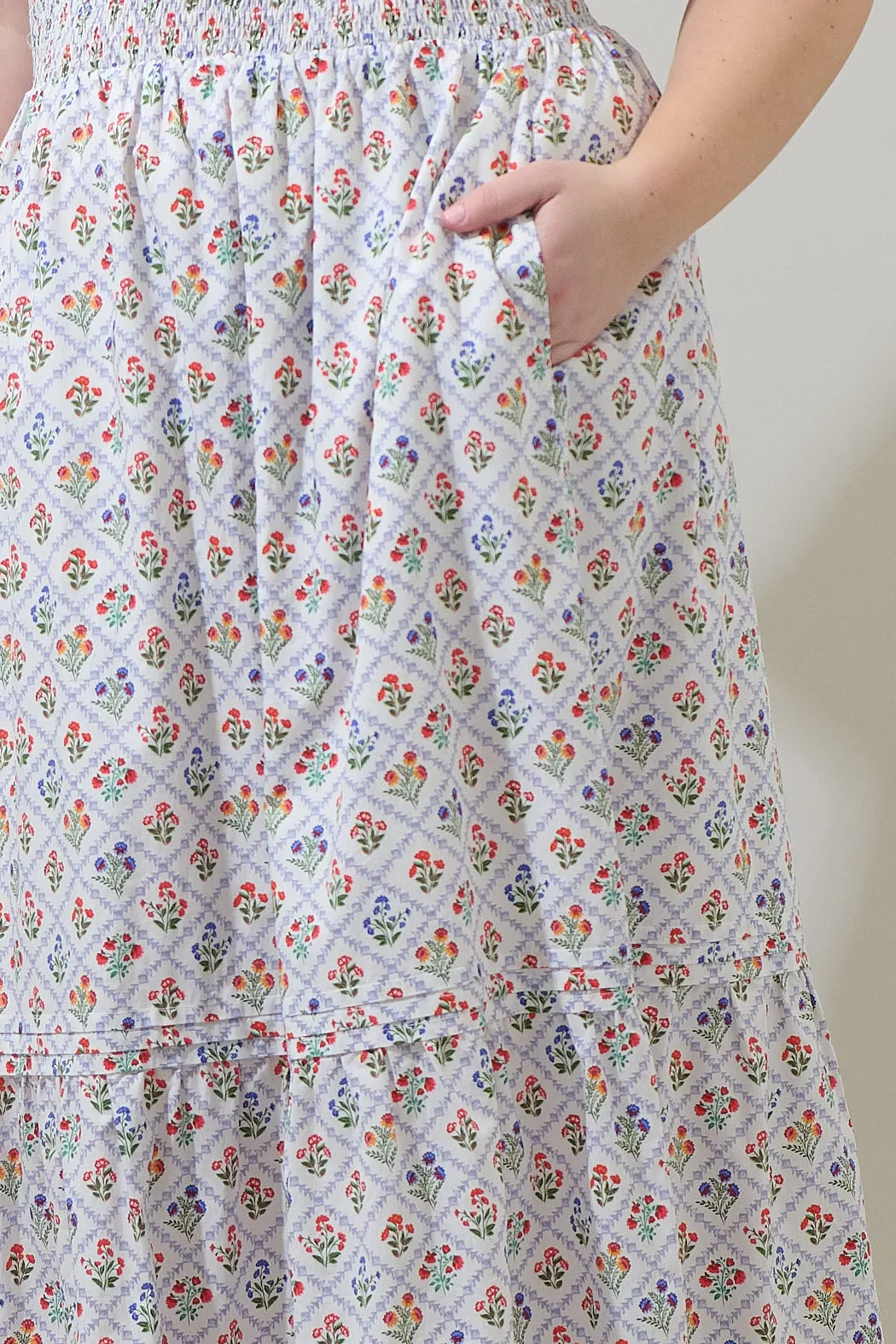 Lara Floral Belraj Poplin Maxi Dress Curve sold by Sugarlips product image thumbnail 4