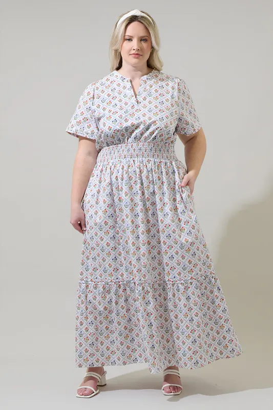 Lara Floral Belraj Poplin Maxi Dress Curve sold by Sugarlips