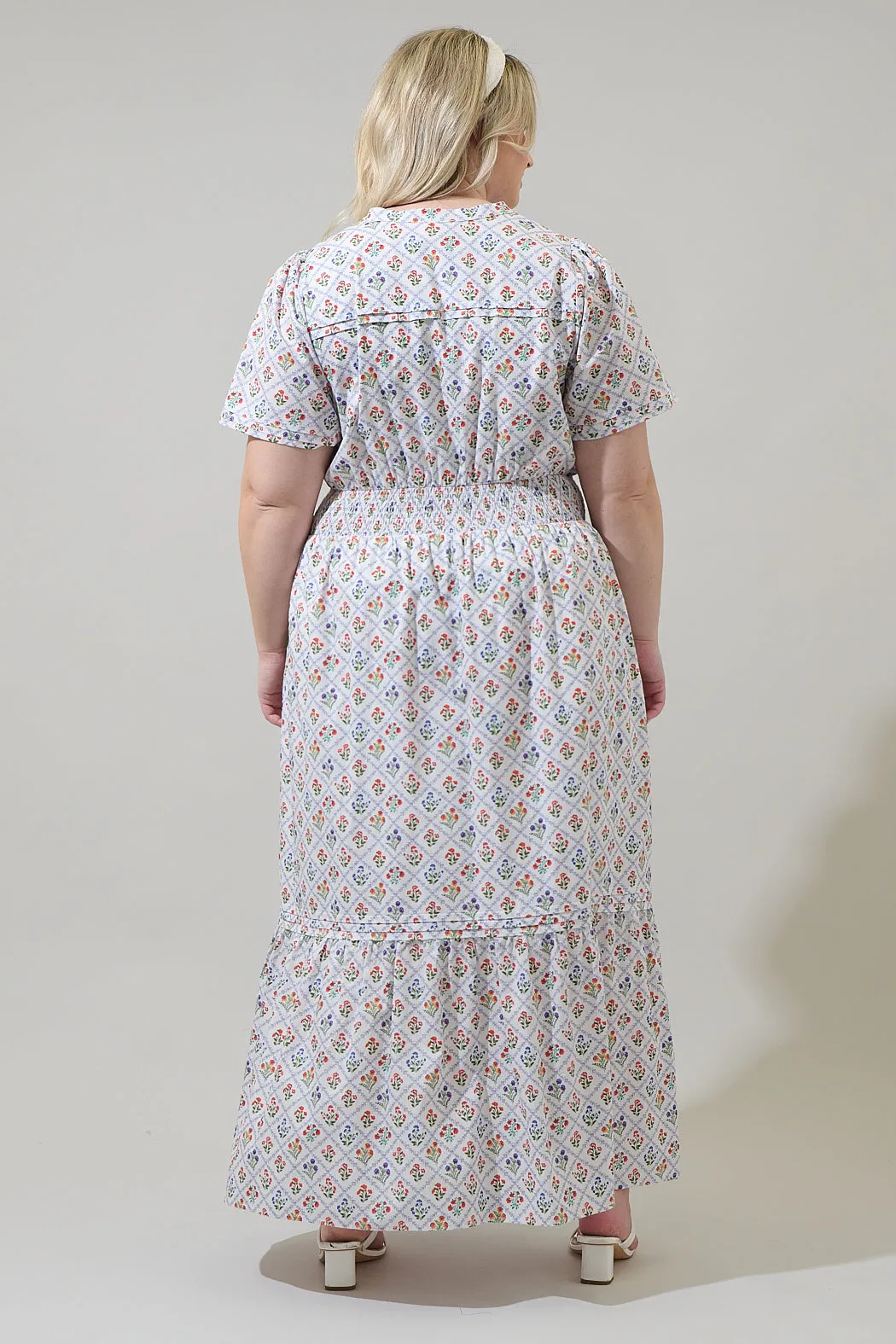 Lara Floral Belraj Poplin Maxi Dress Curve sold by Sugarlips product image thumbnail 2