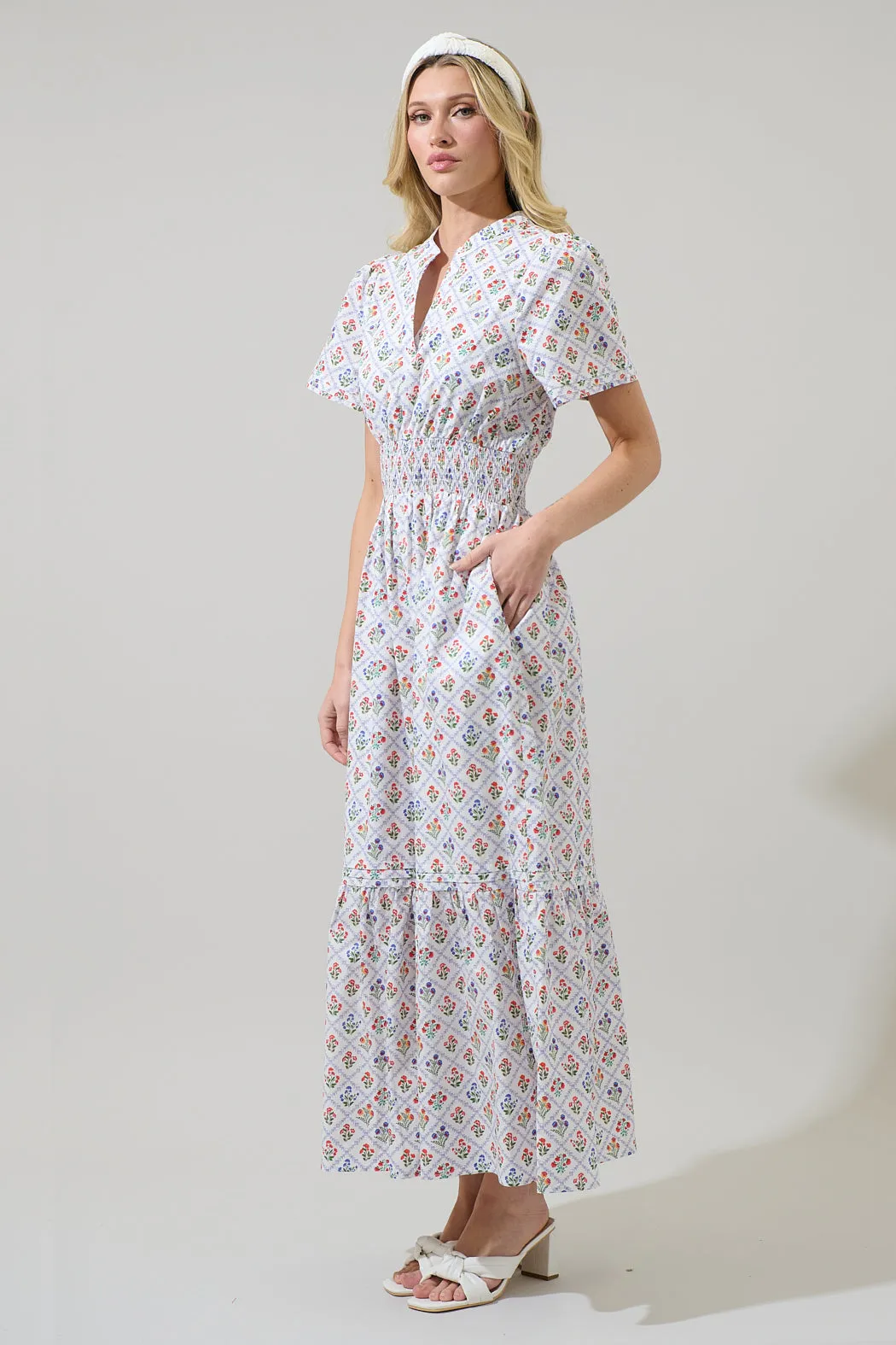 Lara Floral Belraj Poplin Maxi Dress sold by Sugarlips product image thumbnail 4