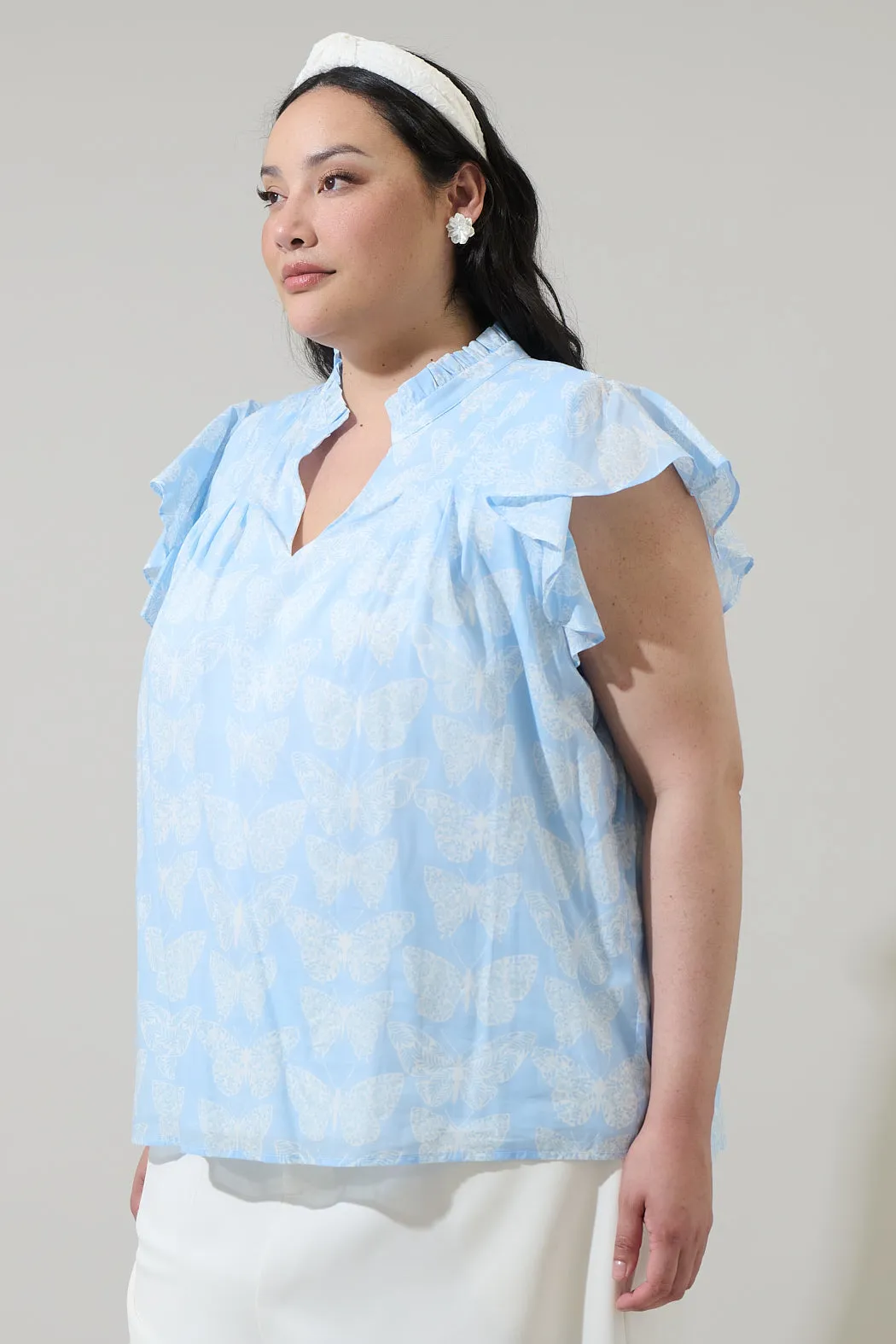 Aubry Butterfly Cindi Ruffle Top Curve sold by Sugarlips product image thumbnail 5