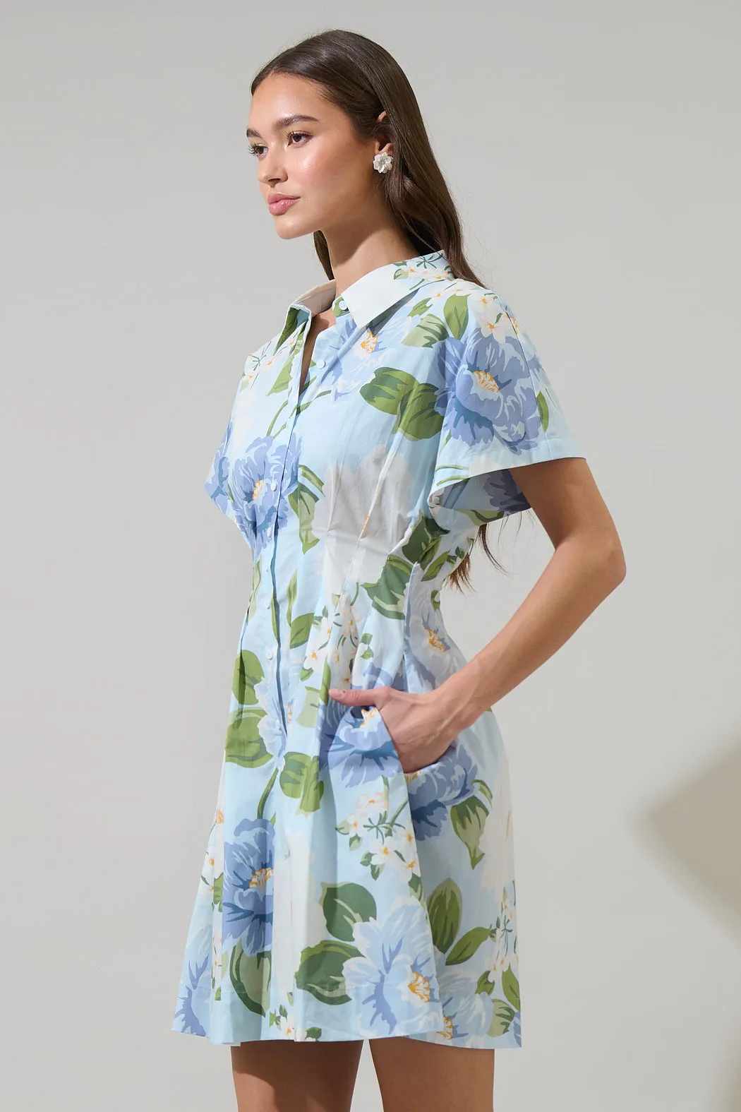 Sloane Floral Alix Mini Dress sold by Sugarlips product image thumbnail 3
