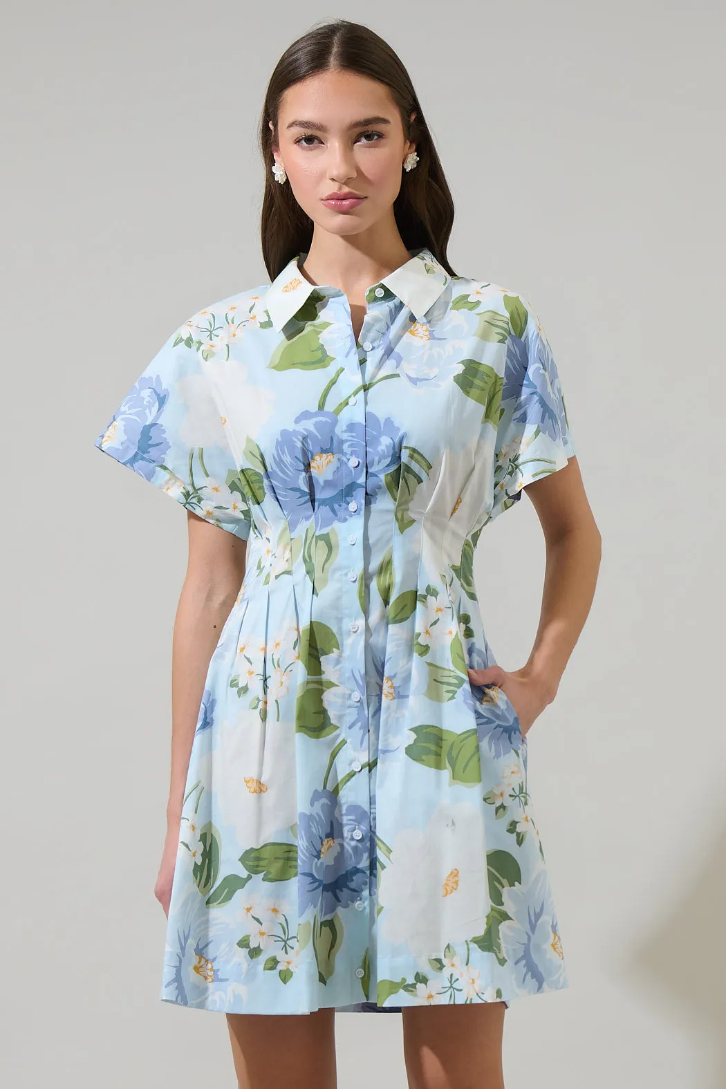 Sloane Floral Alix Mini Dress sold by Sugarlips