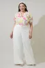 Leonie Floral Lena Split Neck Top Curve sold by Sugarlips