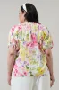 Leonie Floral Lena Split Neck Top Curve sold by Sugarlips
