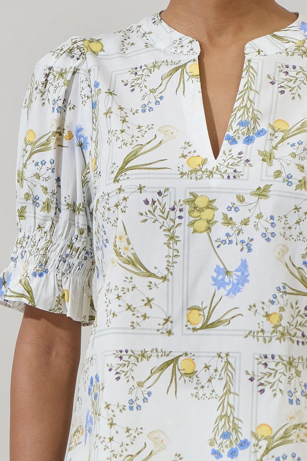 Cecily Floral Merryn Split Neck Top sold by Sugarlips product image thumbnail 5