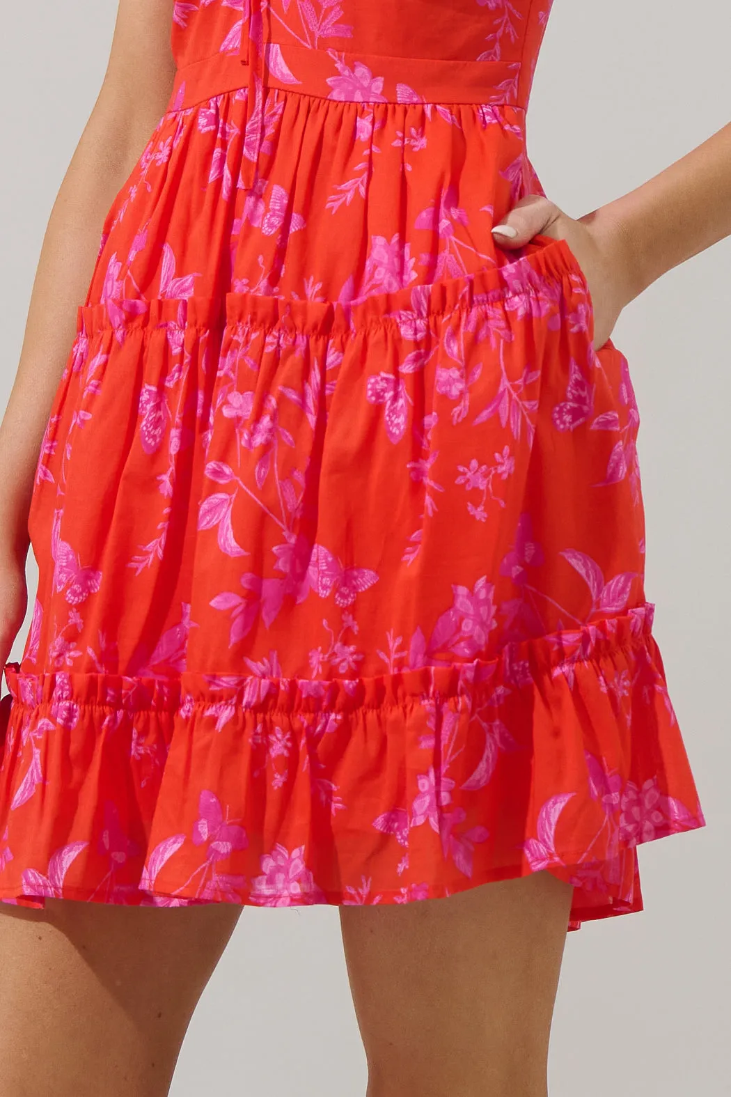 Fia Floral Muna Tiered Mini Dress sold by Sugarlips product image thumbnail 5