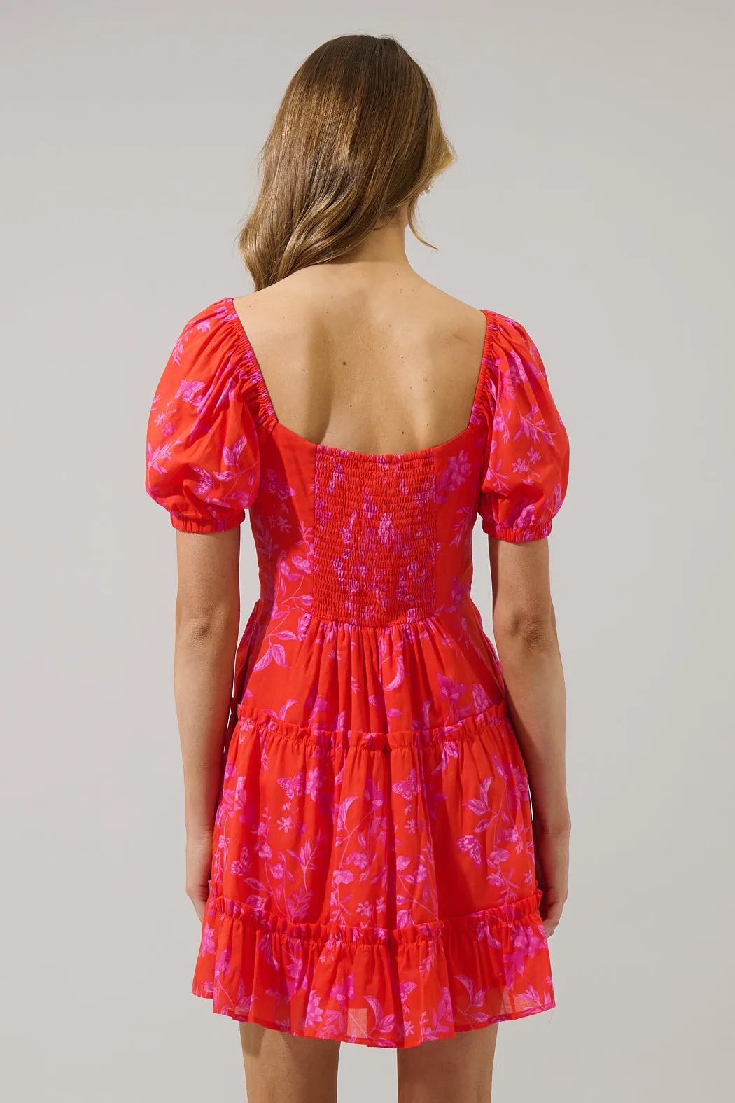 Fia Floral Muna Tiered Mini Dress sold by Sugarlips product image thumbnail 2