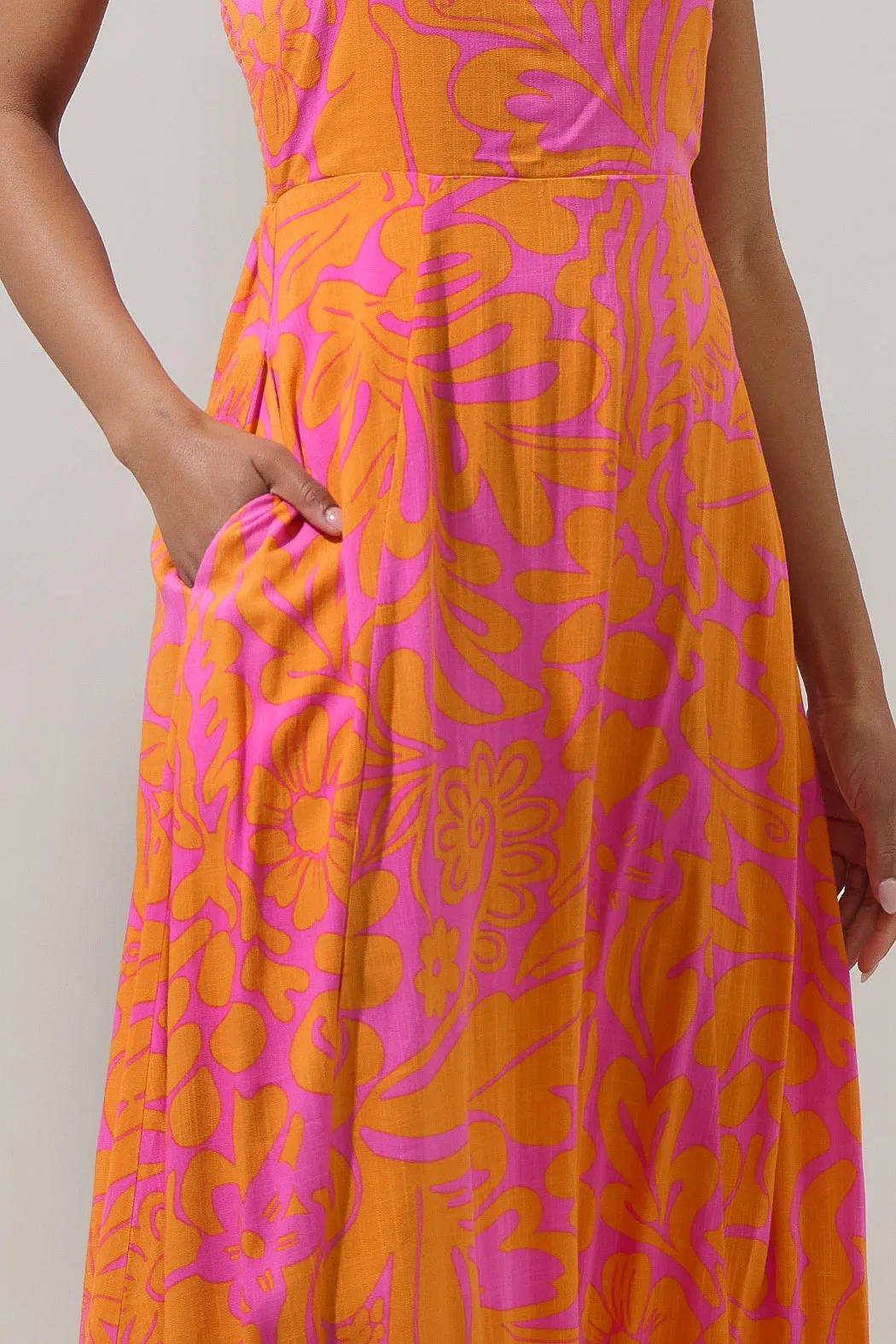 Kaci Floral Vin Smocked Maxi Dress sold by Sugarlips product image thumbnail 4