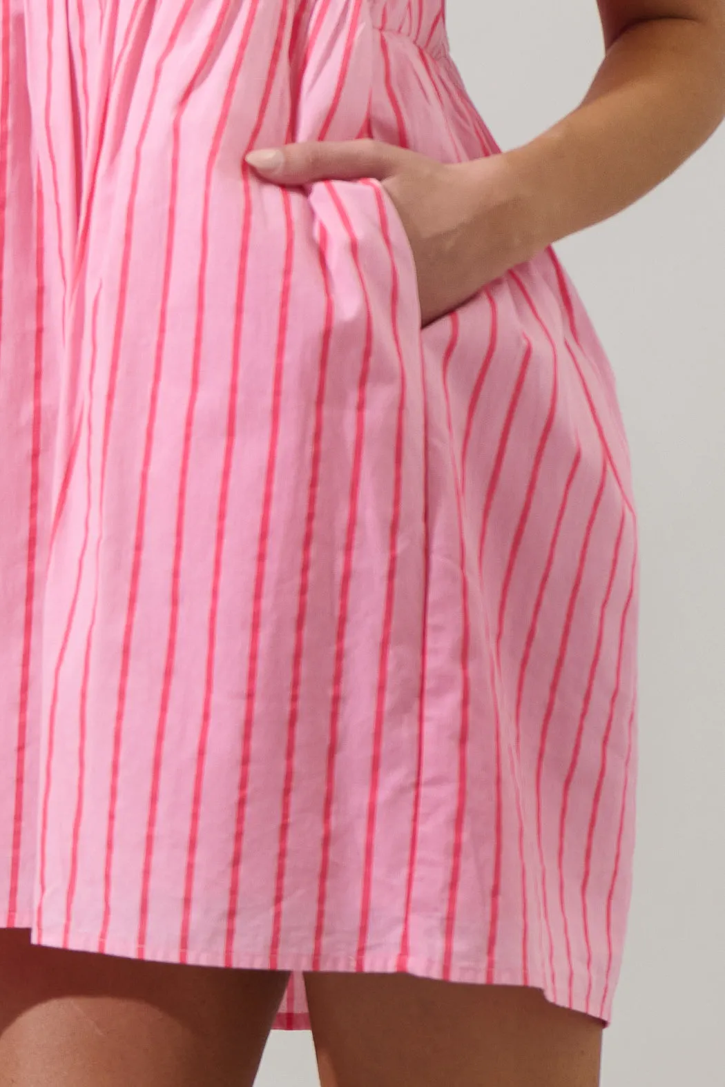 Emani Stripe Kass Ruffle Mini Dress sold by Sugarlips product image thumbnail 5