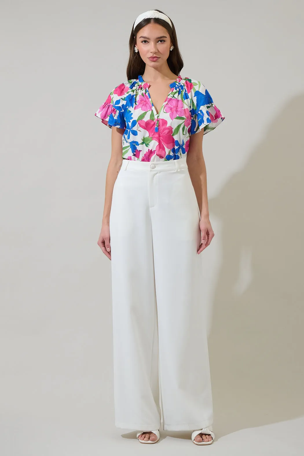 Liran Floral Macy Ruffle Top sold by Sugarlips product image thumbnail 4