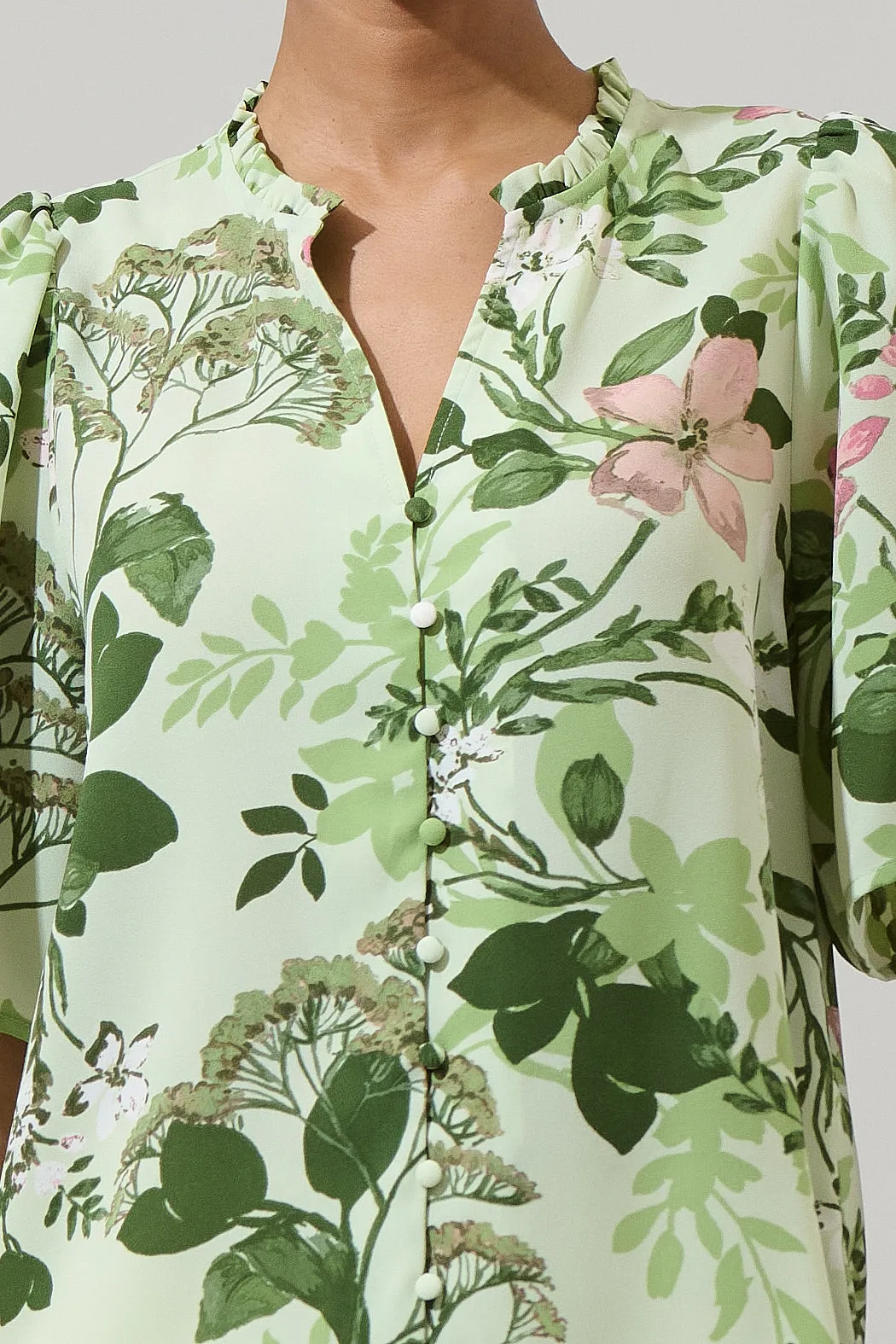 Zane Floral Bryn Button Blouse sold by Sugarlips product image thumbnail 5