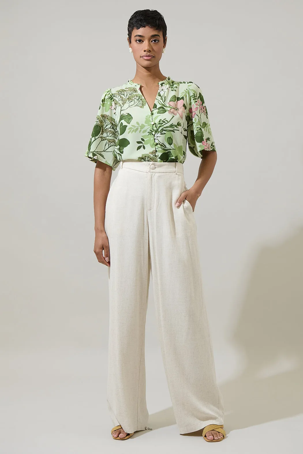 Zane Floral Bryn Button Blouse sold by Sugarlips product image thumbnail 4