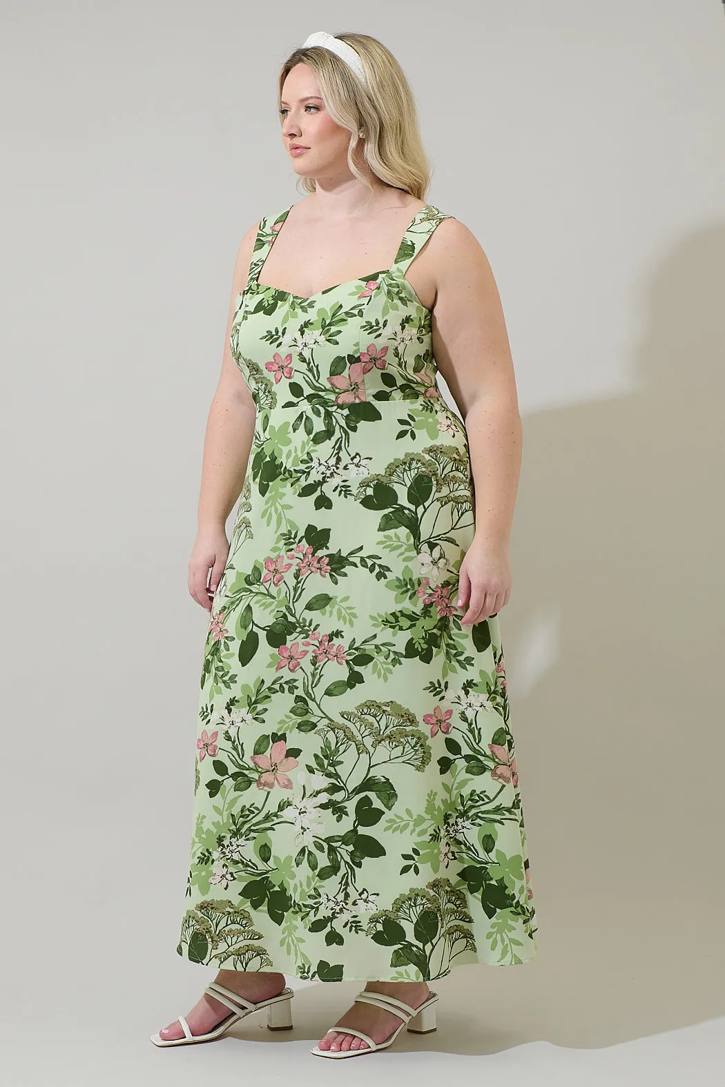 Zane Floral Bary Smocked Maxi Dress Curve sold by Sugarlips product image thumbnail 3
