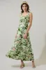 Zane Floral Bary Smocked Maxi Dress sold by Sugarlips