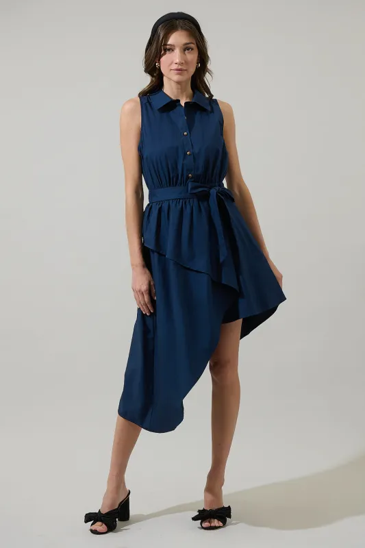 Lacie Asymmetrical Midi Dress sold by Sugarlips