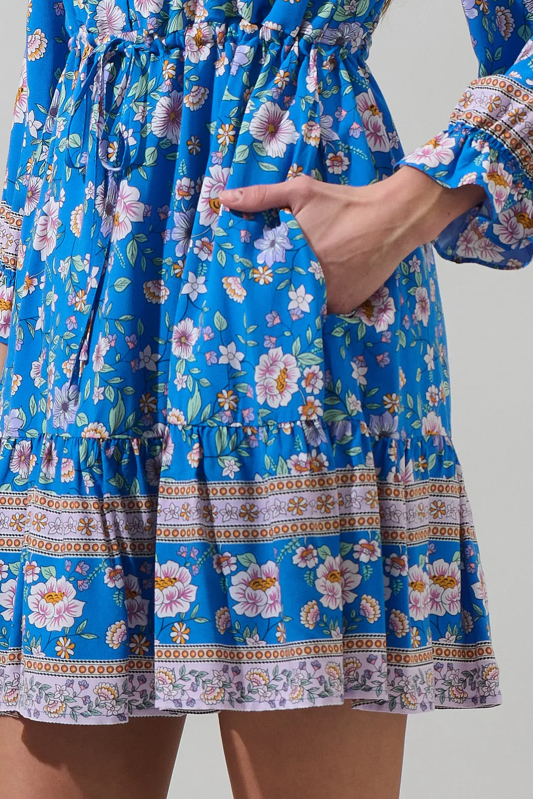 Tali Floral Maddy Button Up Mini Dress sold by Sugarlips product image thumbnail 5